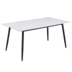Picture of 62" Rectangular Dining Table with a Sintered Stone Tabletop and a Stainless Steel Base
