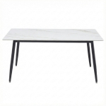 Picture of 62" Rectangular Dining Table with a Sintered Stone Tabletop and a Stainless Steel Base
