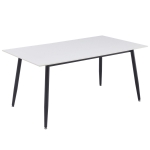Picture of 62" Rectangular Dining Table with a Sintered Stone Tabletop and a Stainless Steel Base