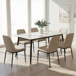Picture of 71" Rectangular Dining Table with a Sintered Stone Tabletop and a Stainless Steel Base