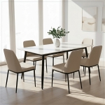 Picture of 71" Rectangular Dining Table with a Sintered Stone Tabletop and a Stainless Steel Base