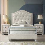 Picture of Full Upholstered Button Tufted Bed