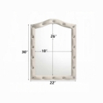 Picture of Beige And Pink Full Upholstered Button Tufted Dresser and Mirror