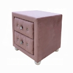 Picture of Full Upholstered Button Tufted Night Stand Pink