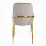 Picture of Gray Velvet and Mirrored Gold Finish Dining Chair