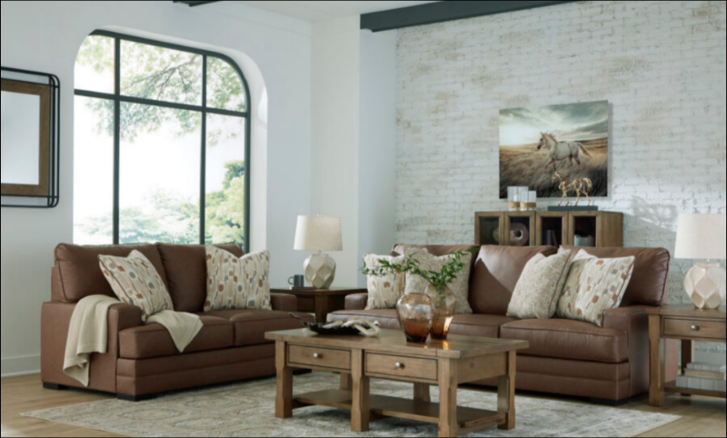 Picture of Faux leather Sofa, Loveseat and Chair