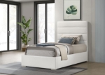 Picture of 39" Upholstered Platform Bed White Leather