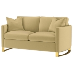 Picture of Upholstered Curved Track Arm Loveseat Camel