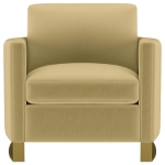Picture of Upholstered Curved Track Arm Chair Camel
