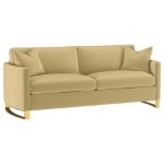 Picture of 3-piece Upholstered Curved Track Sofa Set Camel