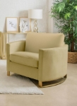 Picture of 3-piece Upholstered Curved Track Sofa Set Camel