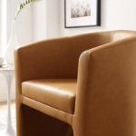 Picture of Modern Armchair and Ottoman Faux Leather