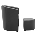 Picture of Modern Armchair and Ottoman Faux Leather