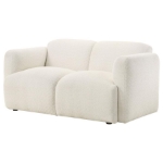 Picture of Upholstered White Round Track Arm Loveseat