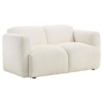 Picture of Upholstered White Round Track Arm Loveseat