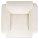Picture of Upholstered White Round Track Arm Accent Chair