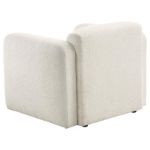 Picture of Upholstered White Round Track Arm Accent Chair