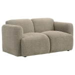 Picture of Upholstered Brown Round Track Arm Loveseat
