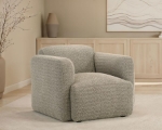 Picture of Upholstered Brown Round Track Arm Accent Chair