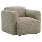 Picture of Upholstered Brown Round Track Arm Accent Chair