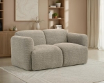 Picture of Upholstered Brown Round Track 3pc Livingroom Set