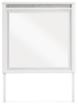 Picture of White Large Drawer Dresser and Mirror