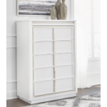 Picture of 42.25" W x 57.63" H White Large Five Drawer Chest