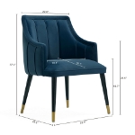 Picture of Velvet Dining Arm Chair