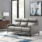 Picture of Top Grain Genuine Leather Sofa in Grey