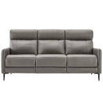 Picture of Top Grain Genuine Leather Sofa in Grey