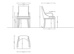 Picture of Leather and Velvet Arm Chair In Gray, Tan Finish