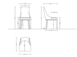 Picture of Dining Leather and Velvet Side Chair In Gray, Tan