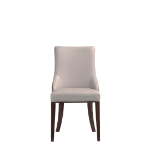 Picture of Dining Leather and Velvet Side Chair In Gray