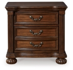 Picture of Classic with a rich cherry brown finish Three Drawer Nigh Stand