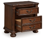 Picture of Classic with a rich cherry brown finish Three Drawer Nigh Stand