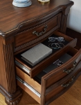 Picture of Classic with a rich cherry brown finish Three Drawer Nigh Stand
