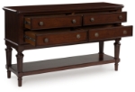 Picture of 59.38" W x 18" D x 34.5" H Classic with a rich cherry brown finish Dining Room Server
