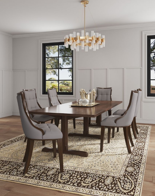 Picture of Leather Dining Chair in Grey