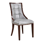 Picture of Leather Dining Chair in Silver