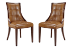 Picture of Leather Dining Chair in Saddle