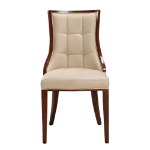 Picture of Front in Faux Leather and Back Upholstered in Velvet Chair