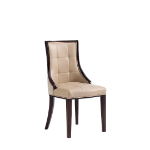 Picture of Front in Faux Leather and Back Upholstered in Velvet Chair