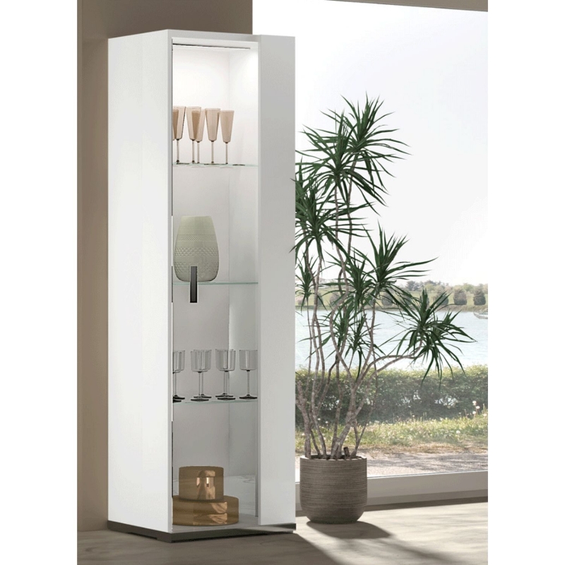 Picture of 22"W x 18"D x 74"H High Gloss 1 Door China Right