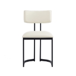 Picture of Cream Leather with a Metal Frame Dining Chair