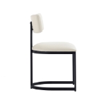 Picture of Cream Leather with a Metal Frame Dining Chair