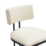 Picture of Cream Leather with a Metal Frame Dining Chair