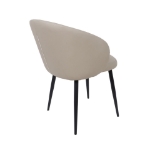 Picture of Metal Vegan Leather Side Chair in Stone Grey