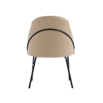 Picture of Tan Leatherette Dining Chair with Black Legs