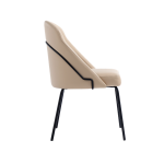 Picture of Tan Leatherette Dining Chair with Black Legs