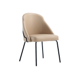 Picture of Tan Leatherette Dining Chair with Black Legs